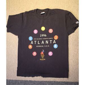 Vintage Champion 1996 XXVI Olympic Summer Games Atlanta GA USA T-Shirt - Size La